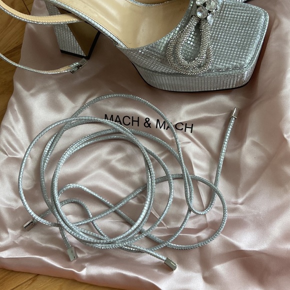 SOLD MACH & MACH platform silver heels - Picture 10 of 11